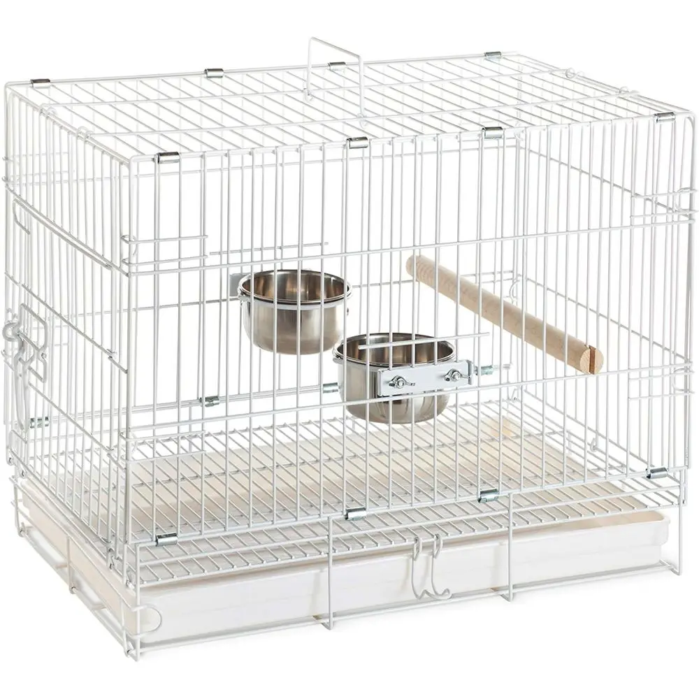 

Prevue Hendryx Travel Bird Cage - Short Term Travel Cage, Carrier or Small Birds, Ideal or Small Conures, Parrots, Cockatiels, P