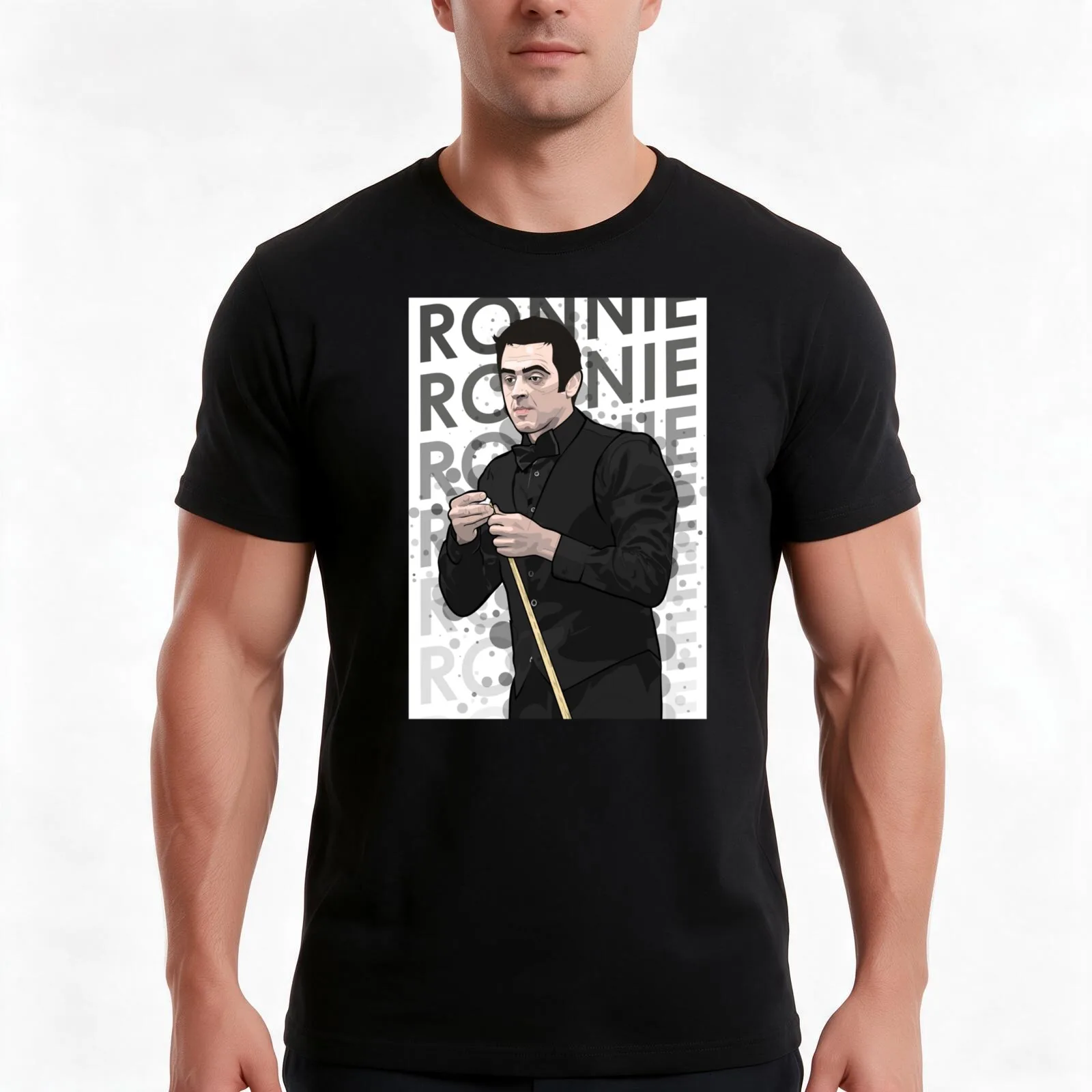 Ronnie O_Sullivan _bubbles_ T-Shirt, Summer Casual Cotton Tee, Oversized Streetwear Tops, Vintage Graphic Print, 100% Cotton