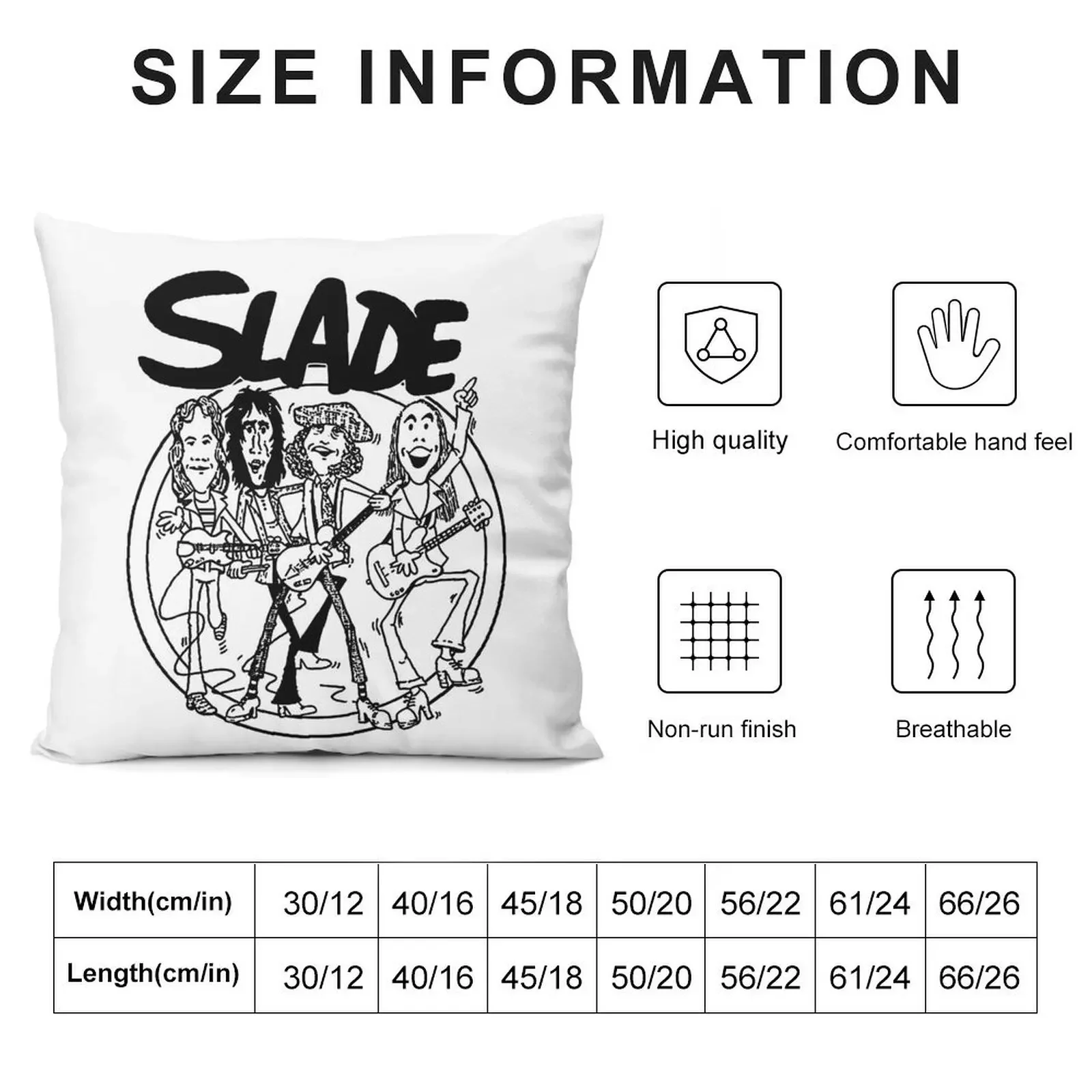 Slade Fan Club Throw Pillow Room decorating items Pillow Case Christmas pillow