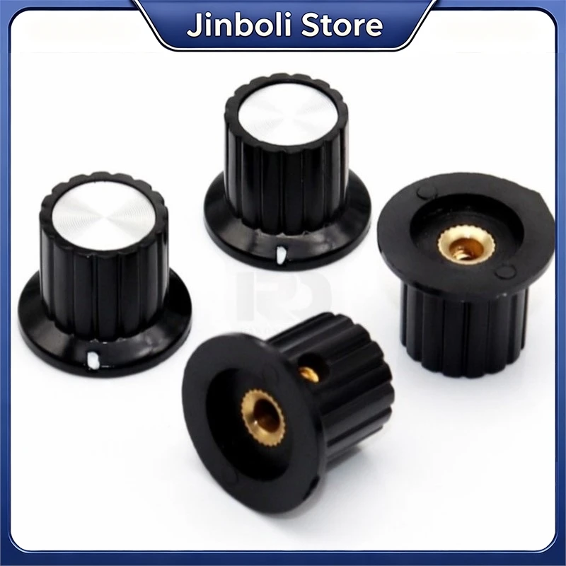 5PCS KYP22-18-4 Bakelite Knob Cap Copper Core Inner Hole 4mm Multi-turn Potentiometer Knob For WXD3 RV16 WX14 WH5
