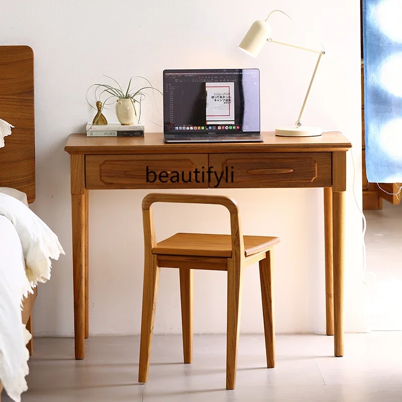 

Myanmar old teak medieval style bedside table all solid wood computer desk writing office study table