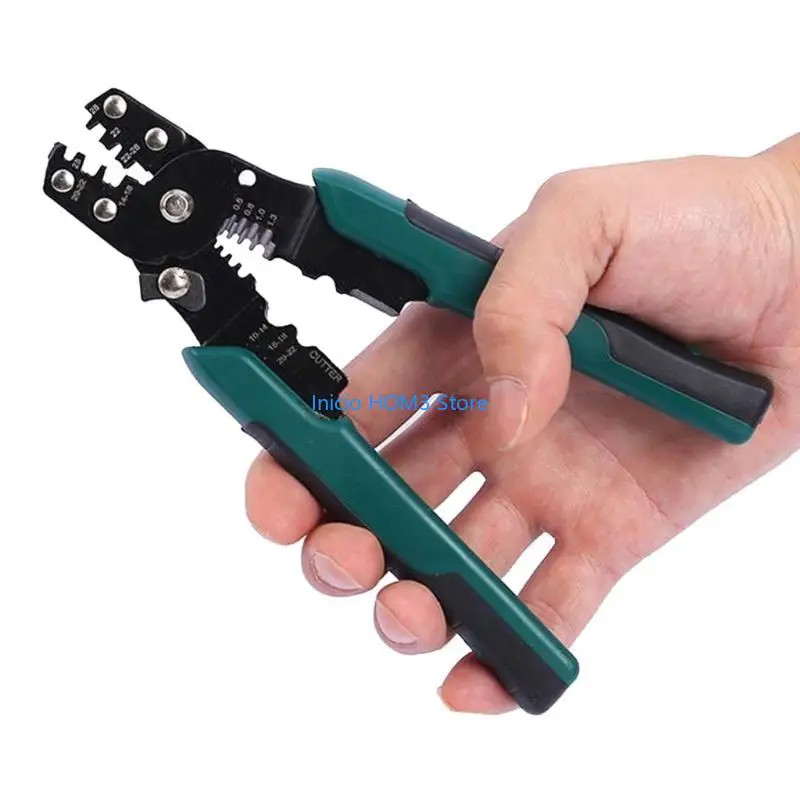 A5YD Wire Stripper & Electrical Connectors U/O Shaped Terminals Cable Cutter Crimping