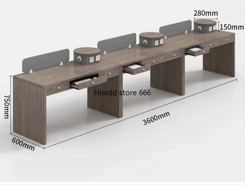 Staff office desk and chair combination simple modern two four six