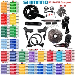 Shimano-platos y bielas de freno para bicicleta, juego de bielas de 12s R7170 R7170 R7100 R7150 FD R7150 RD Original, 105 Di2 Groupset