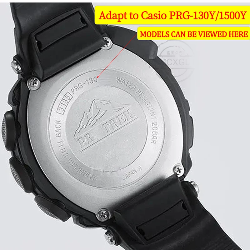 Resin Rubber Strap For Casio ProTrek PRG-130 PRW1500 PRG130 PRW-1500 Men Sport Waterproof Watch Accessories Replacement Bracelet