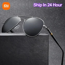 Xiaomi Youpin Men's Polarized Sunglasses Men's And Women's Sunglasses Men's Outdoor Fishing Retro Black Drive Pilot Sunglasses