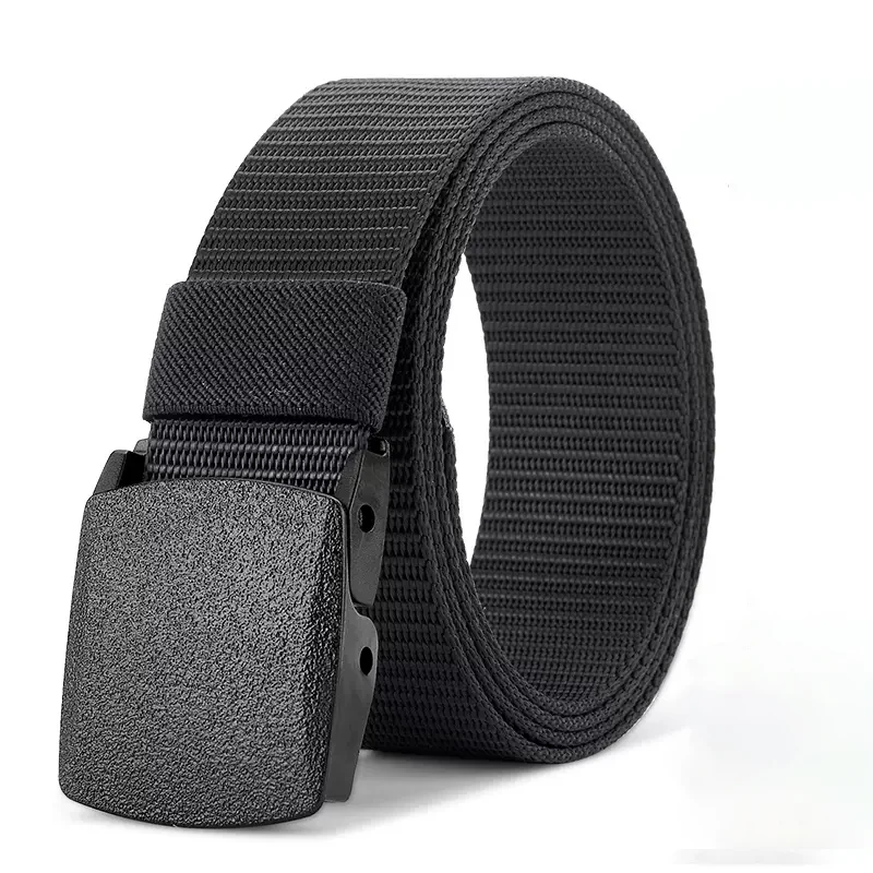 Nylon riem Automatische gesp Outdoor Multifunctionele tactische canvasriemen Lichte comfortabele niet-metalen riem