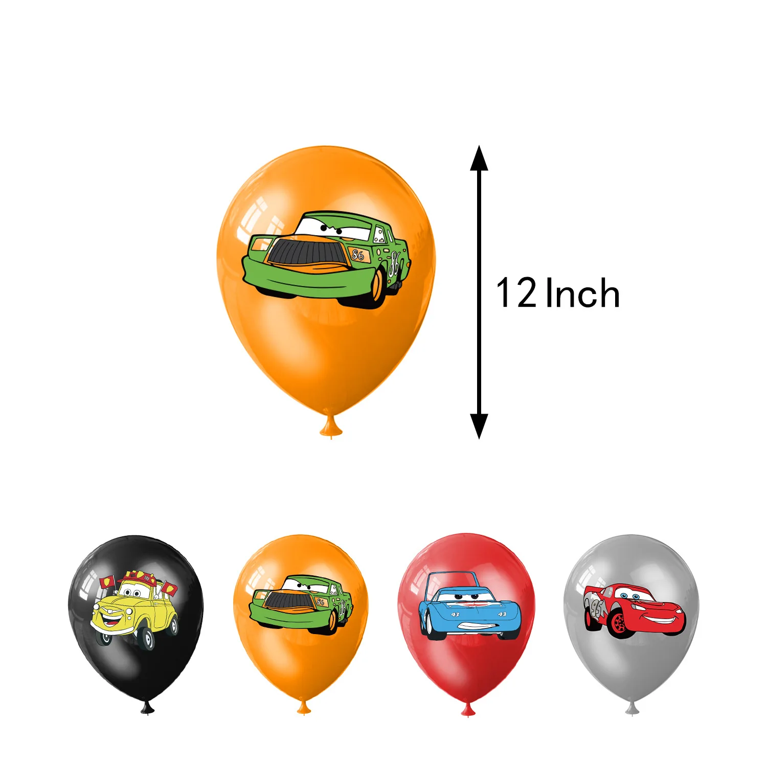 Disney Cars DIY Scene Layout Birthday Party Accessory Supplies Baby Shower Party Decoration Banner Cake Topper 12in Latex Ballon