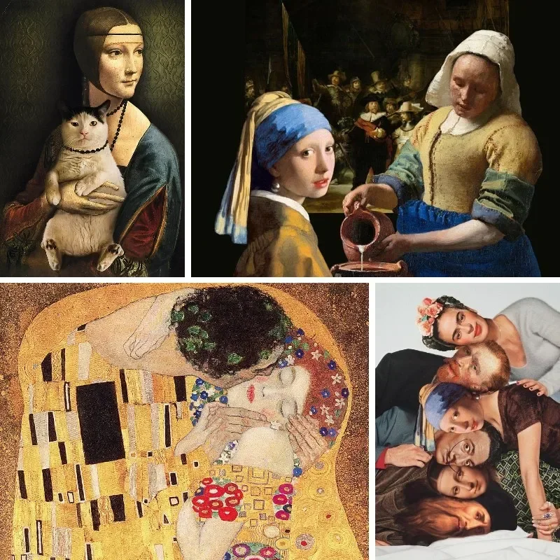 Diamentowe malowanie dla dorosłych, słynne malarstwo Da Vinci, haft diamentowy 5D DIY, twarz Wenus, wyprzedaż mozaiki, prezenty noworoczne