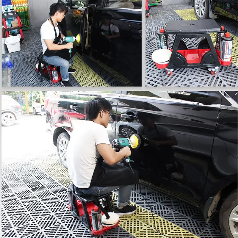 Car wash  Car beauty work bench multifunctional car wash chair polishing construction mobile pulley tool cart