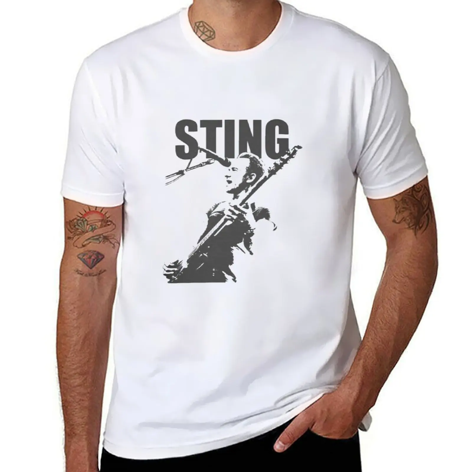 

S.ting Vintage T-Shirt men t shirt cotton 100% man t shirts cotton t shirts for man pack cotton T-shirt