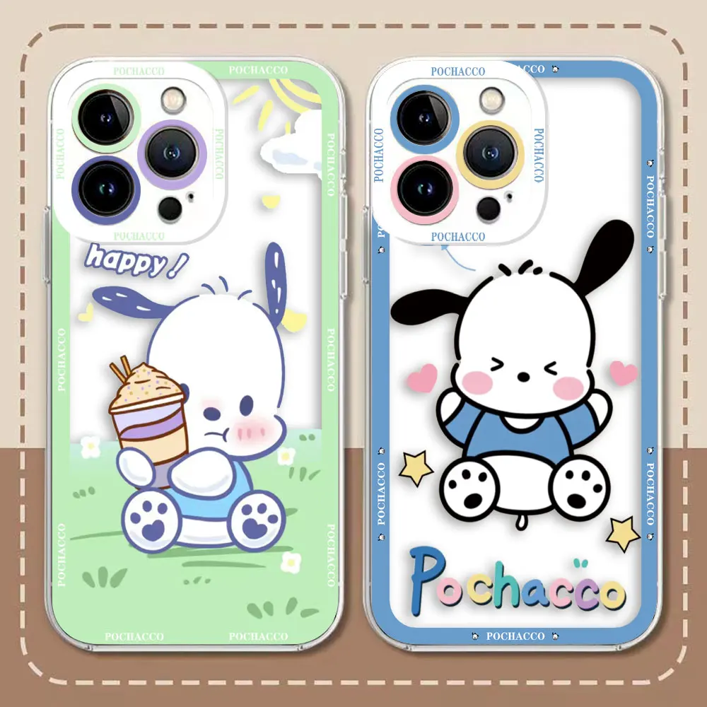 Cute P-Pochacco Cartoon Clear Phone Case For REALME 5 6 7 7I 8 8I 9 9I 10 C67 C55 C53 C35 C33 C31 C30 C21Y C20 C15 PRO Case Capa