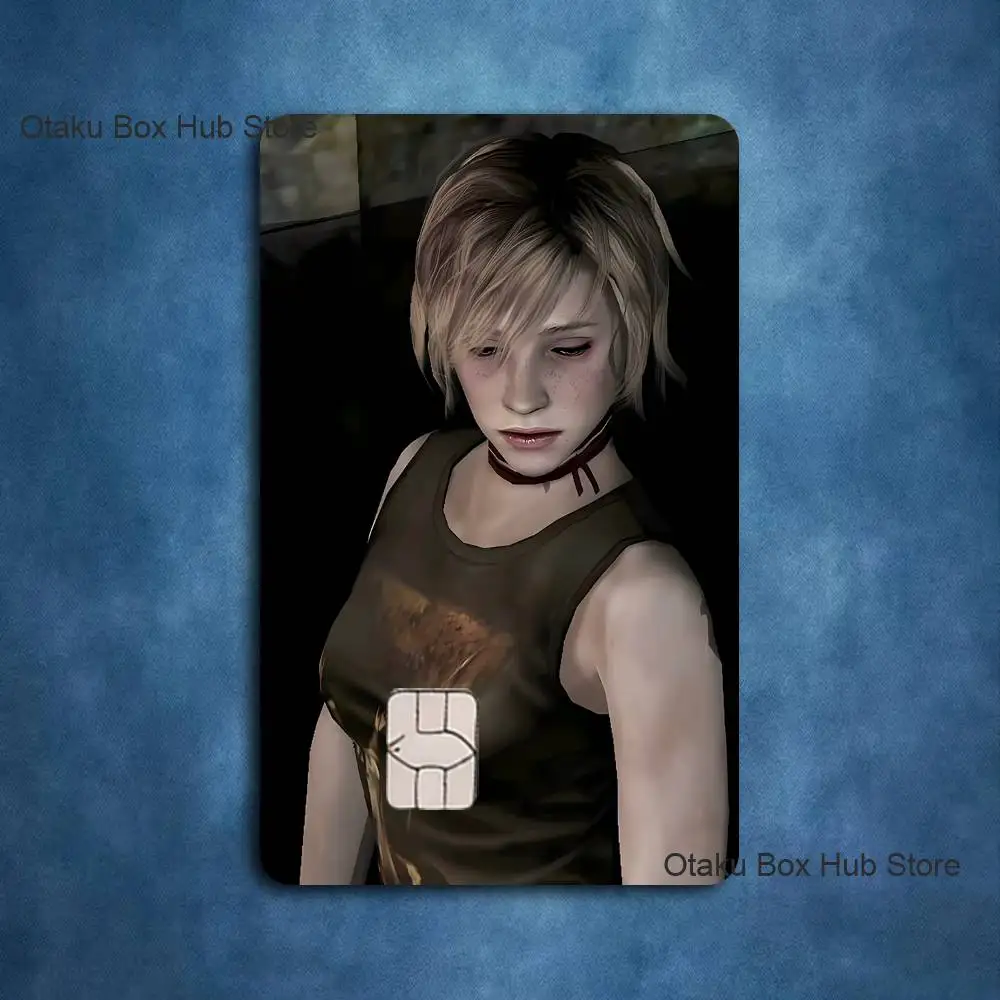 H-Heather Mason S-Silent Hill 3 Card Stickers Credit Visa Debit Bank Charge Card Bus Metro Waterproof Sticker Decal Decoration