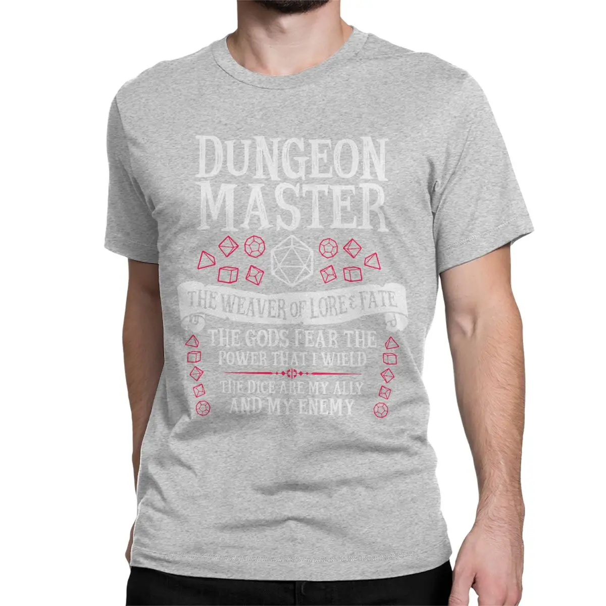 Vintage Dungeon Master The Weaver of Lore & Fate T-Shirt for Men Women Cotton T Shirts DnD Short Sleeve Tee Shirt Men Clothing