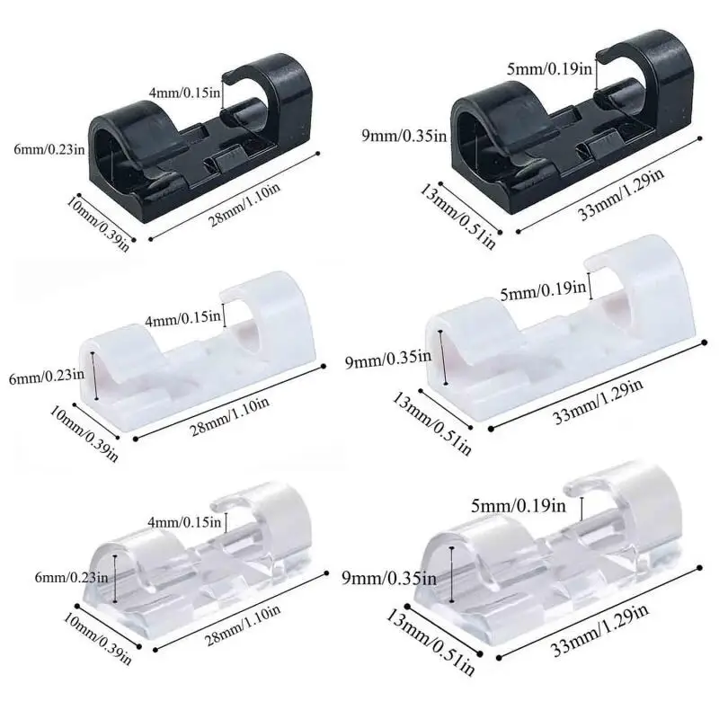 20Pcs No-punch Cable Manager Wall Sticker Traceless Wire Storage, Fixed Self-adhesive Wire Clip, Network Cable Routing Artifact