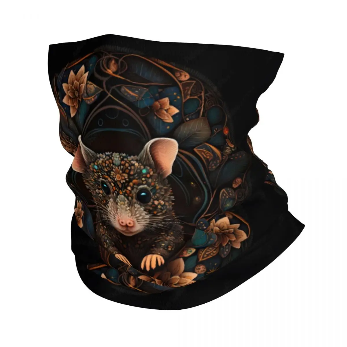 Colorful Hamster Mandala Headband Neck Warmer Men Ski Running Tube Scarf Medical Nurse Face Bandana Gaiter