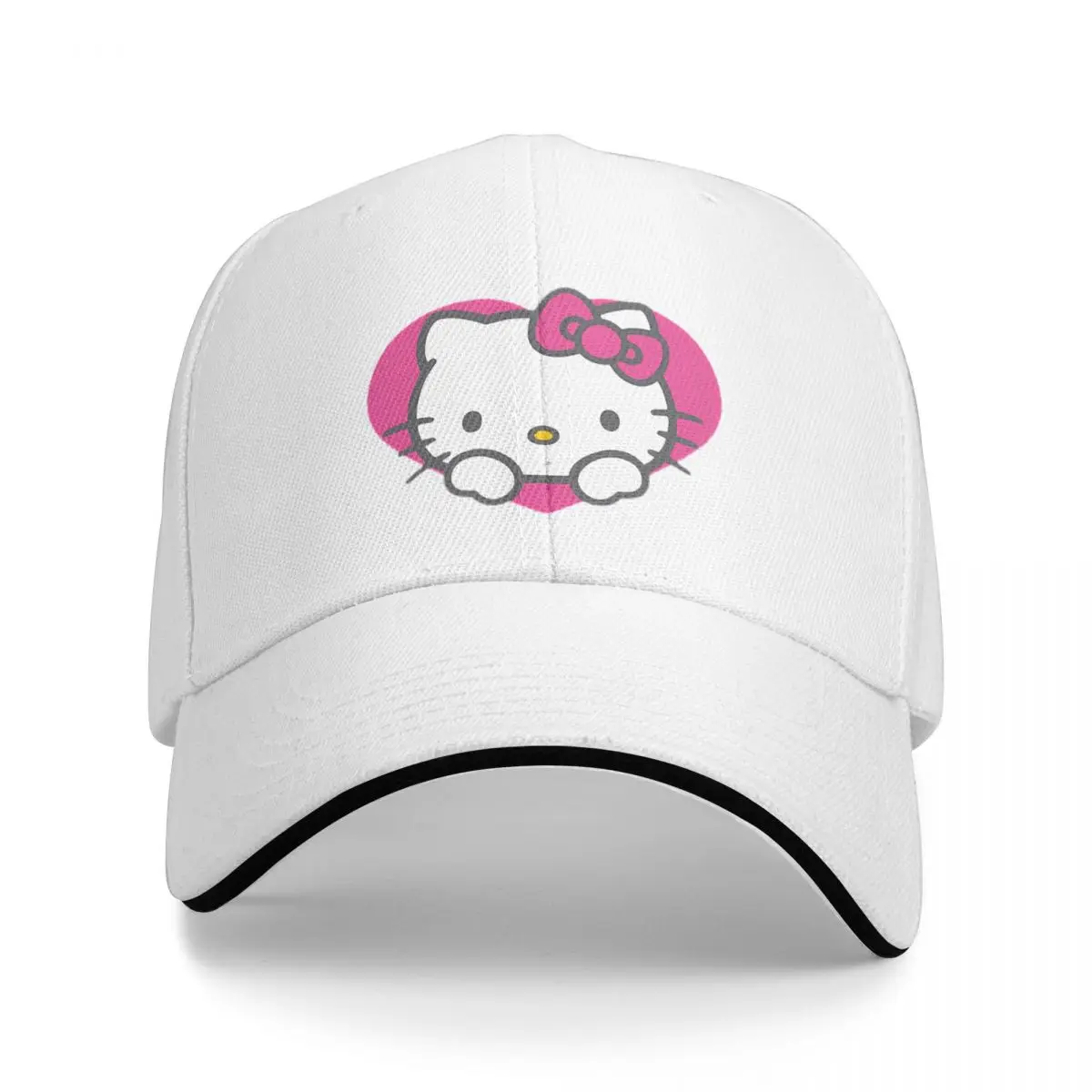 

Новинка бейсболка Hello Kittys в форме сердца летняя шапка для папы регулируемые кепки для грузовиков