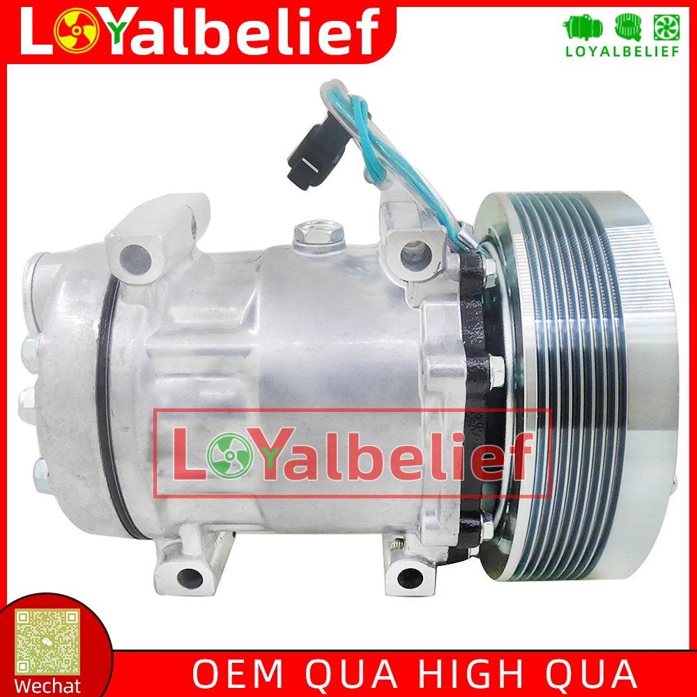 SD7H15 AC Air Conditioning Compressor 24V For Caterpillar Krone Truck 270124760 3249711 324-9711 507-3868 5073868