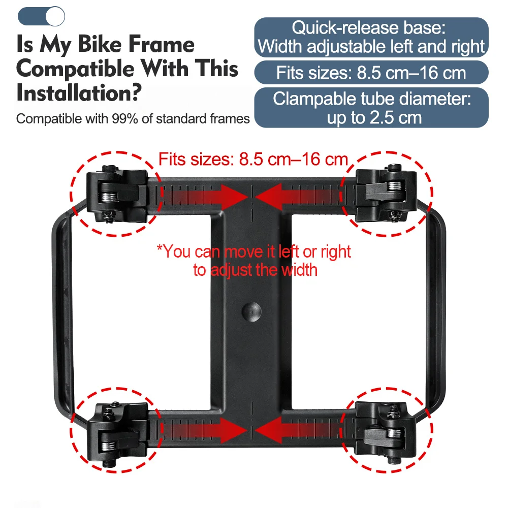 NEWBOLER 20L Waterproof Cycling E-Bicycle Front Fork Bag Quick Release Bike Rear Seat Trunk Bag Bike Bag Bicycle Accessories