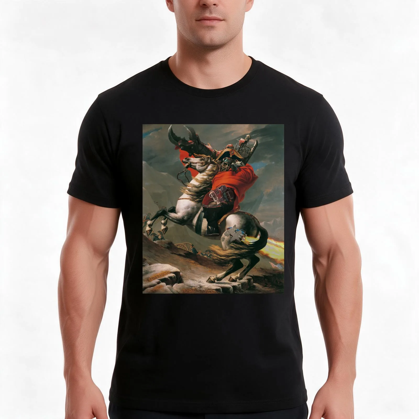 Napoleork Da Great T-Shirt, Summer Casual Cotton Tee, Oversized Streetwear Tops, Vintage Graphic Print, Loose Fit Short Sleeve