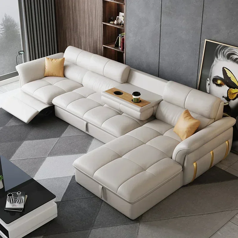 Reclining Electric Relaxing Sofa New Arrival Designer Lounge Sectional Leather Sofa Home Italian Loveseat Divano Letto Furniture