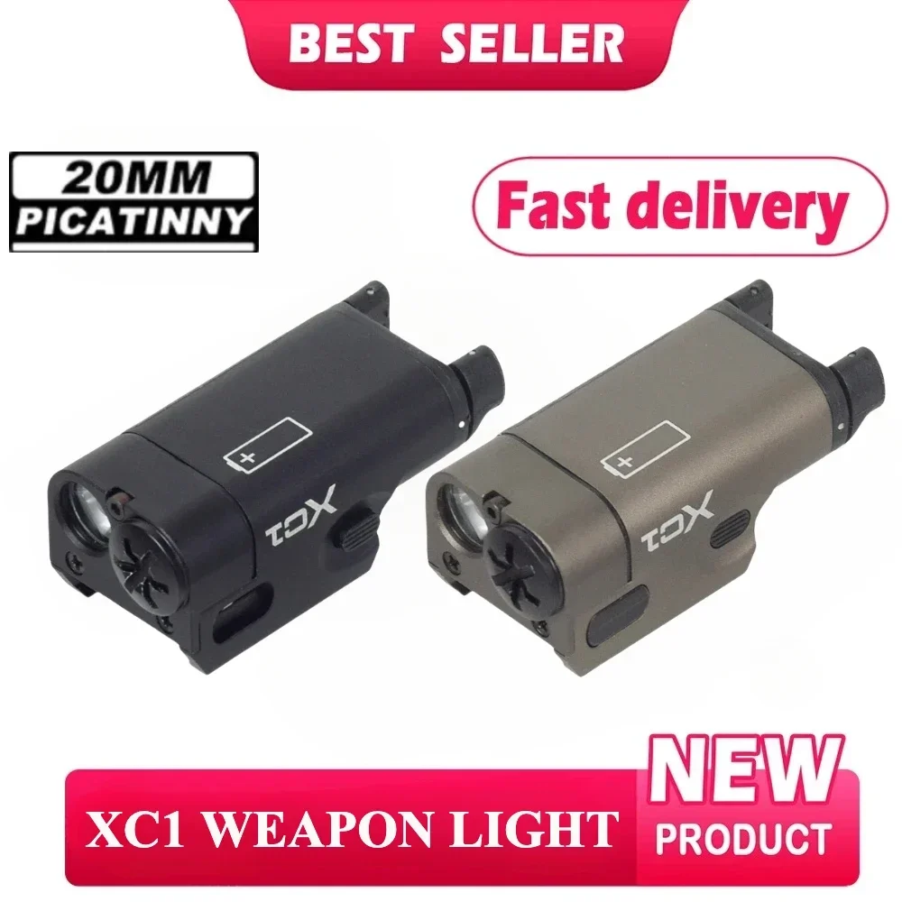 Powerful Tactical XC1 LED Flashlight Upgrade Metal Outdoor Hunting Pistol White Light LED Momentary-on Suitable for 20mm Rail