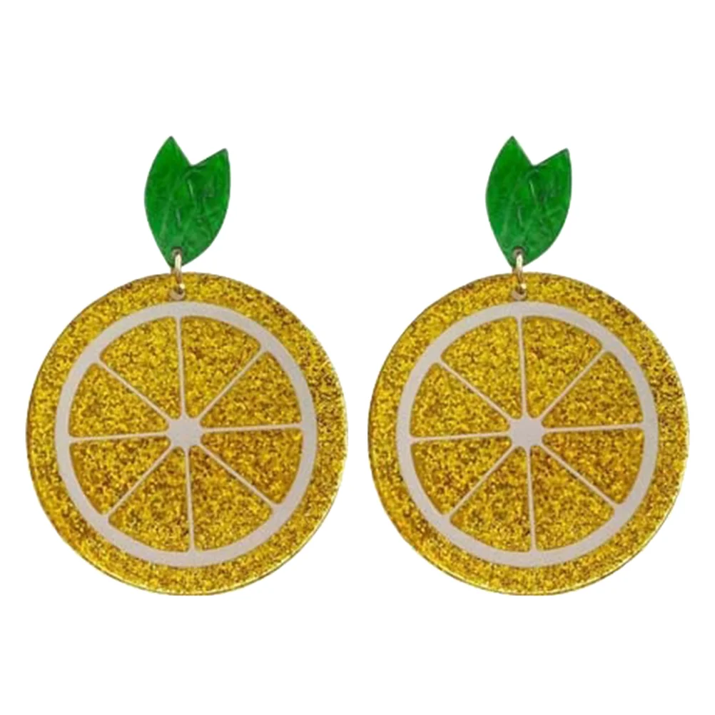 1 Pair Lemon Earrings Creative Dangle Earrings Drop Earrings Women Ear Jewelry Earrings for Women Ear Dangle