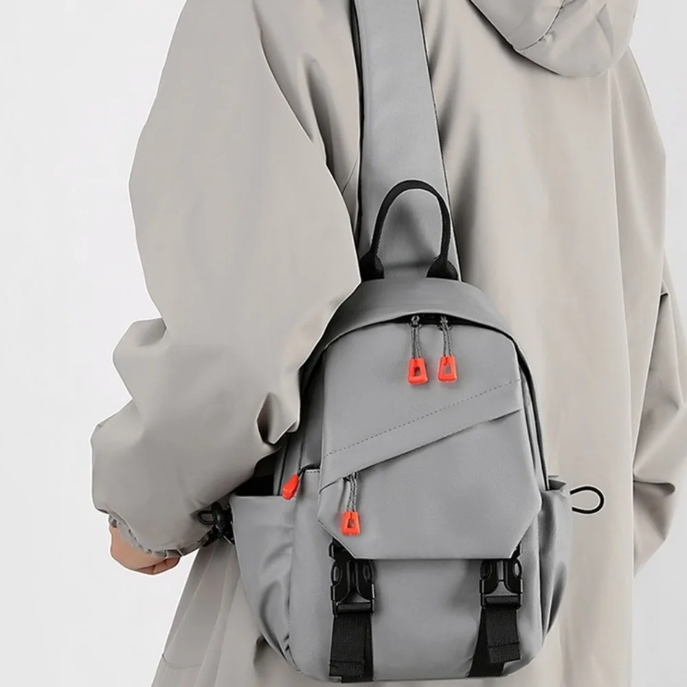 

Nylon Men's Chest Bag Adjustable Strap Multi Functional Outdoor Shoulder Bag Large Capacity Breathable Sports Walking Bag Daily