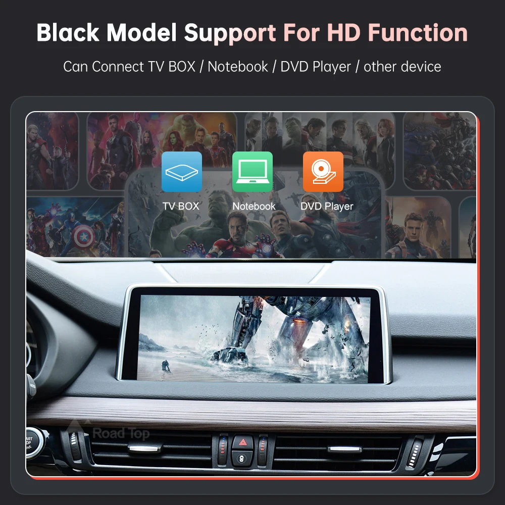 Wireless CarPlay for BMW NBT,EVO X5 F15 F85 X6 F16 F86 2014-2020 X1 F48 2016-2020 with Android Auto Mirror Link AirPlay Car Play