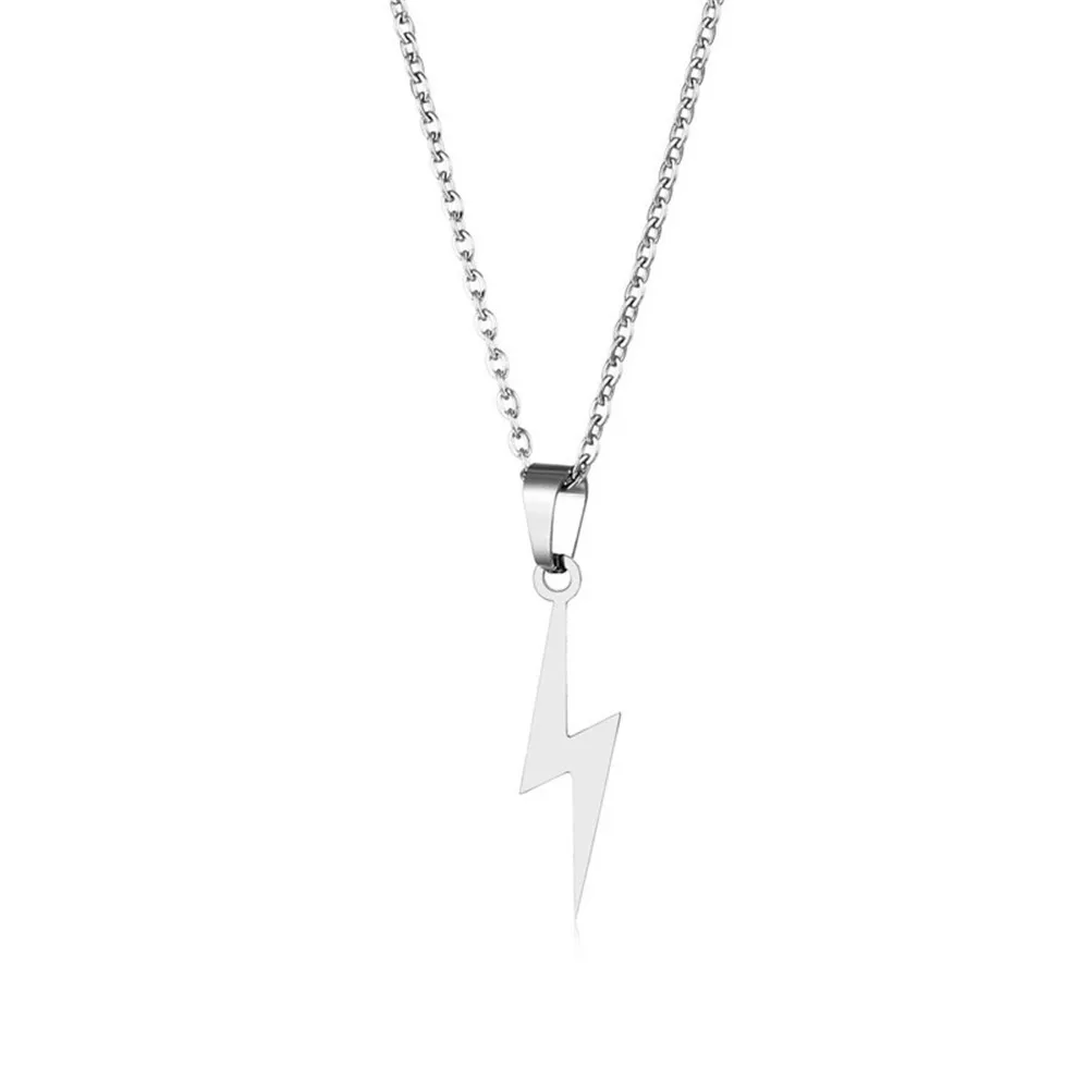 New Lightning Necklaces For Women Stainless Steel Long Chain Protection Choker Necklace Girlfriend Lover Gifts Pendants