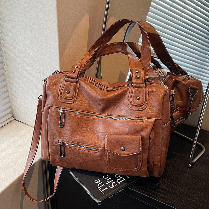 

Дизайн внутреннего отделения, женская сумка, брендовая мотоциклетная сумка на плечо, сумка-мессенджер с несколькими карманами, качественная кожаная сумка для путешествий