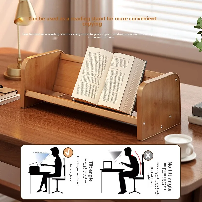 Durable Bookshelf desktop shelf vertical solid wood simple small desk bedside book window sill bookcase bookcase
