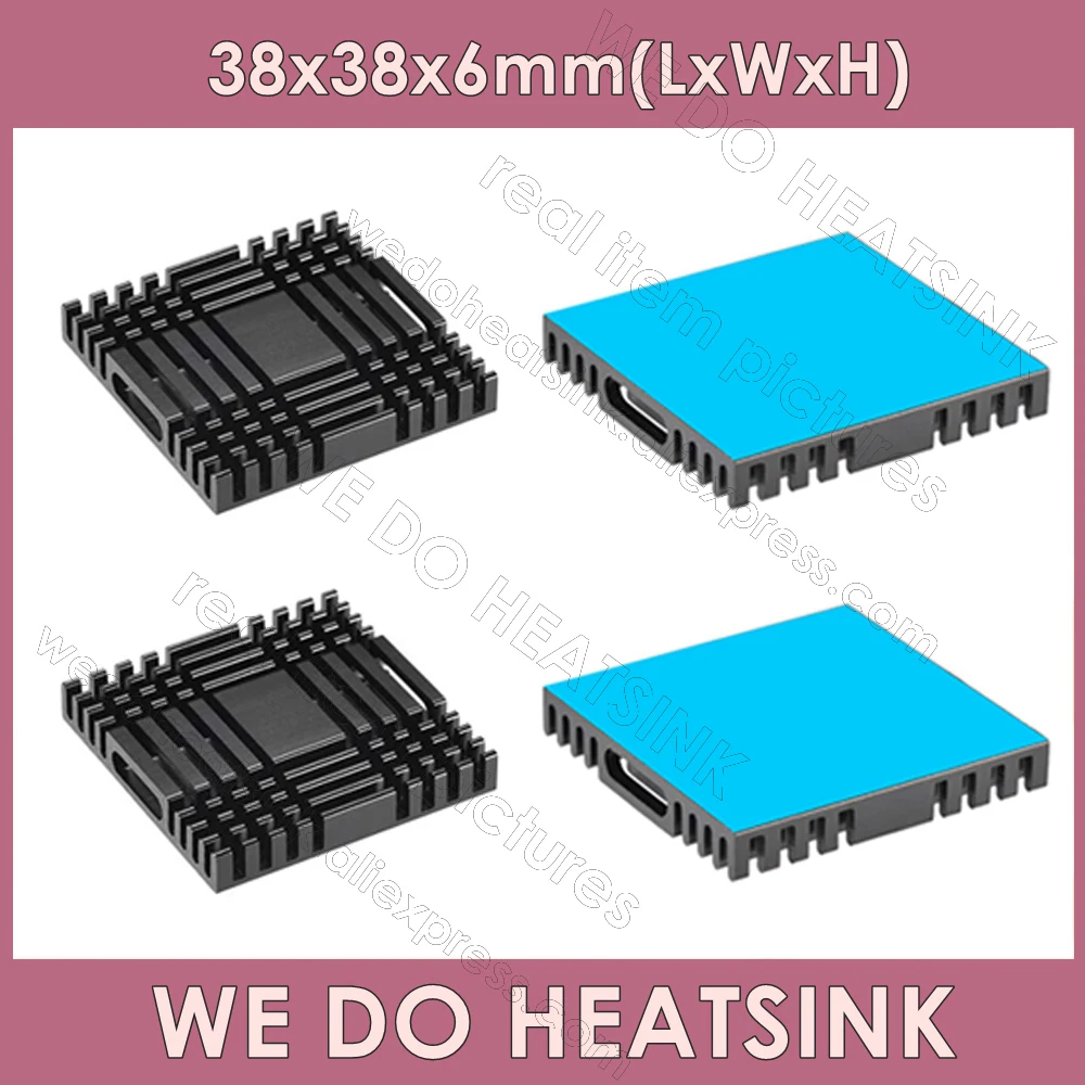 

WE DO HEATSINK 38x38x6mm Without or With Thermal Pad South and North Bridge Chipset Aluminum Heatsink for Hard Drive Disk HDD