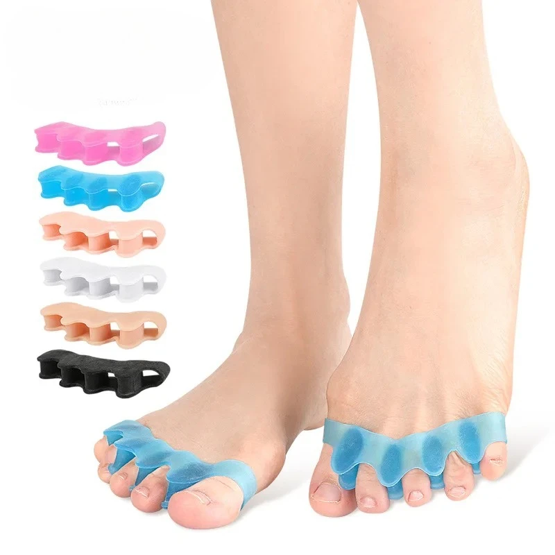 1 زوج واقية أصابع فاصل مناسبة الورم مصحح المواد لينة هلام مستقيم الفواصل Juanete مصحح العناية بالقدم
