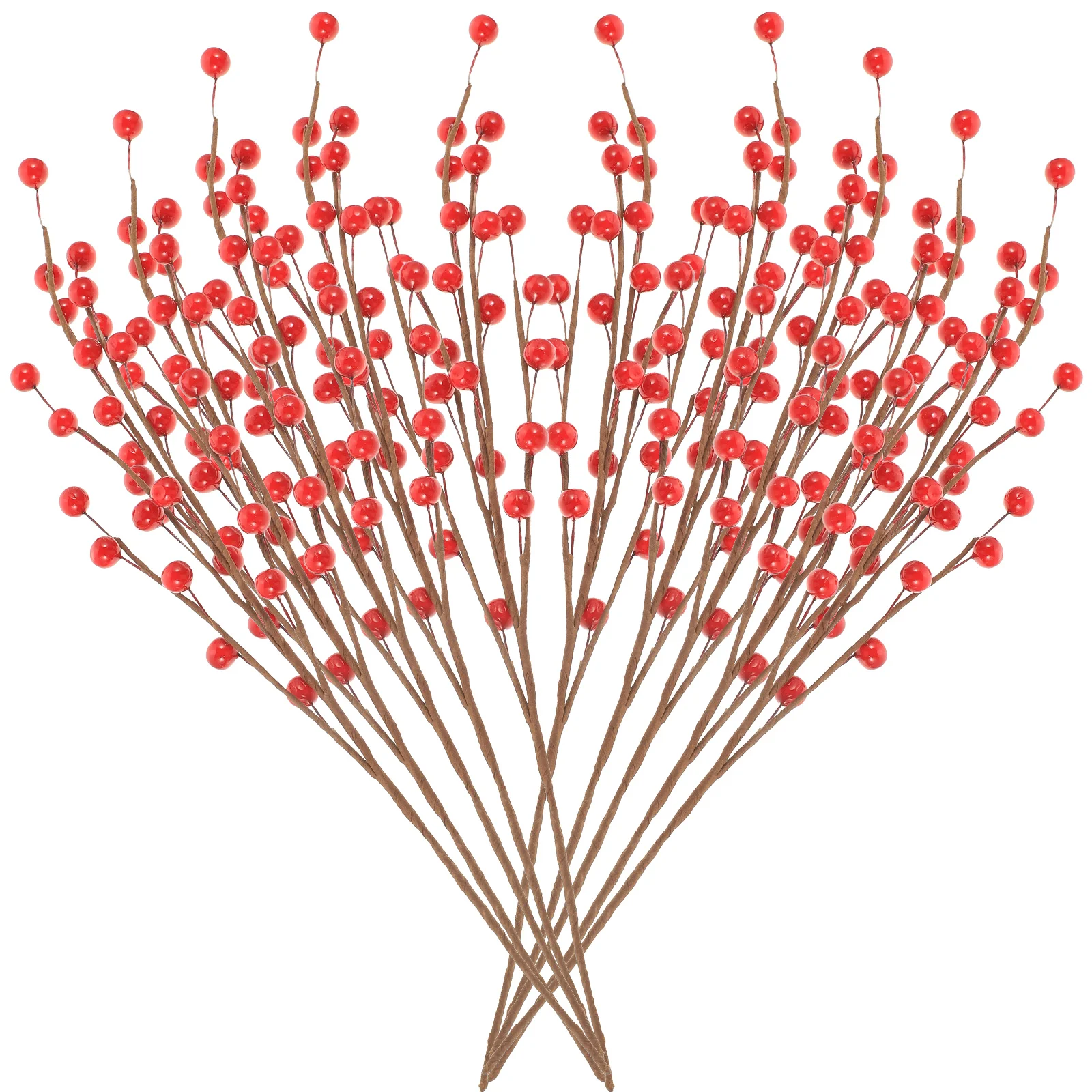 

10 Pcs Artificial Red Berry Branches Stems Fake Berries Picks Simulation Branches Craft Christmas Decor Xmas Floral Thanksgiving