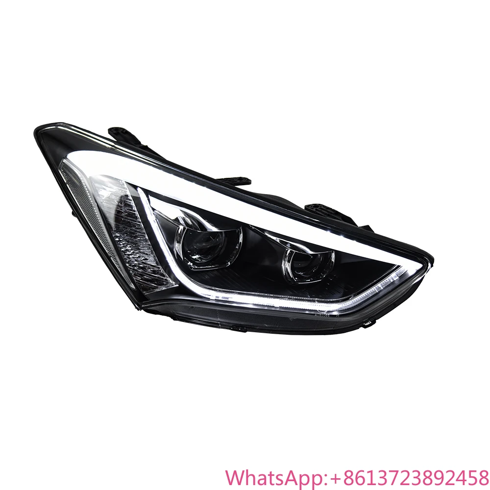 For For Hyundai Santa Fe Ix45 2013-2016 Car Front Light Upgrade High Quality LED Auto Headlight Bifocal Lens Assembly Accessorie