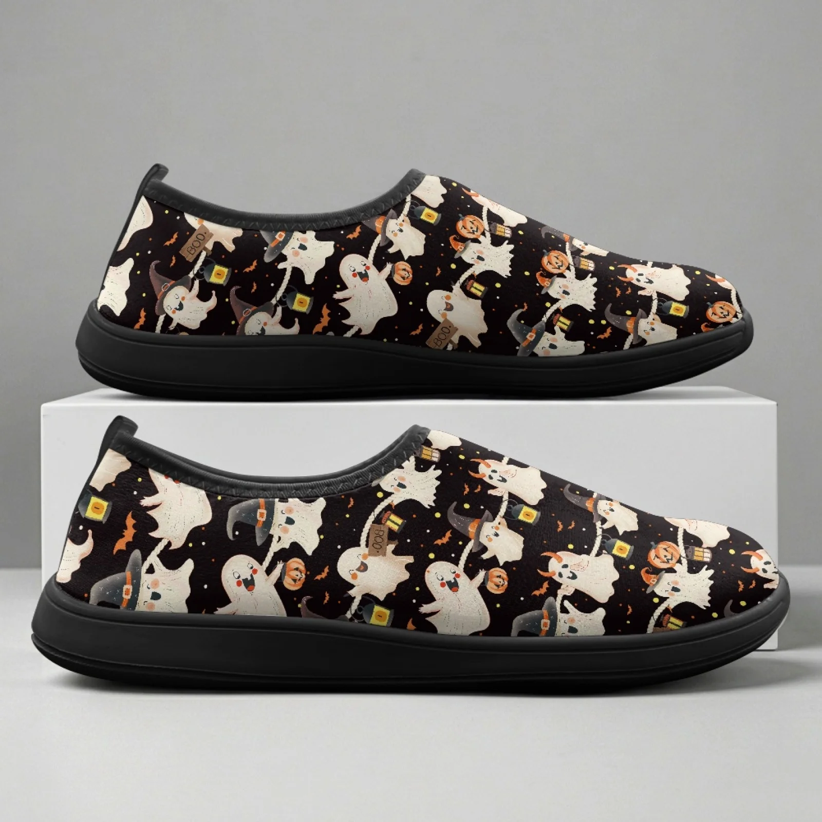 PENSTROLL Ghosts Breathable Barefoot Flats Sneakers for Everyday Non Slip Casual Shoes Fall Fashion