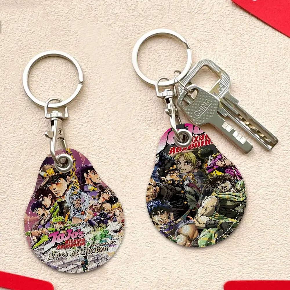Anime JoJo Bizarre Adventure Mini Water Drop Shape Community Access Card Holder Card Sensor Drop Card Protector Keychain