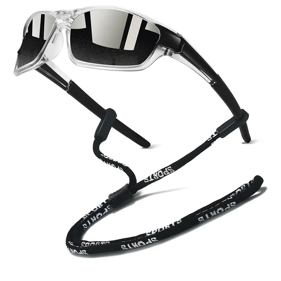 نظارات شمسية UV400 للرجال والنساء مع سلسلة للجري وتسلق الجبال وصيد الأسماك والقيادة والرياضات الخارجية #5