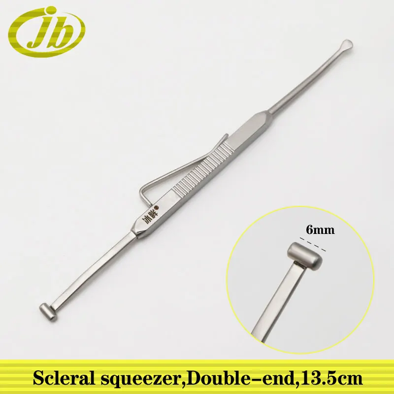 Ophthalmic instruments 13.5cm stainless steel Compression sclera double-end Scleral extrusion