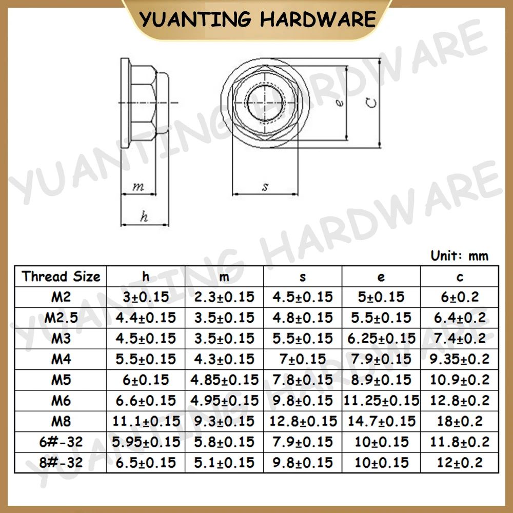 Yiqianyuan M2 ถึง M8 6 # -32 8 # -32 UNC อลูมิเนียมอัลลอยด์ไนลอนใส่ Self-locking FLANGE NUTS Multi-สี RC รถอุปกรณ์เสริม