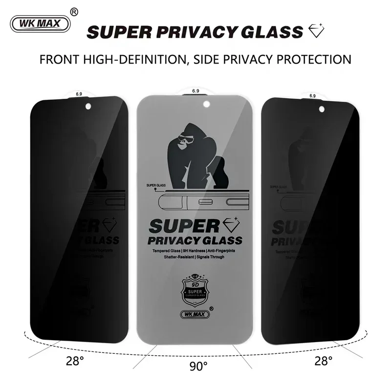 5 قطعة جديد الغبار الحرة الخصوصية حامي الشاشة آيفون 16 15 14 13 12 11 17 برو ماكس مكافحة التجسس الزجاج آيفون XR X XS 15 16 Plus