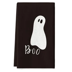 Boo Ghost Halloween Kitchen Towels Dish Towels Holiday Ultra Absorbent Drying Cloth Hand Towels home fall Halloween Decoration