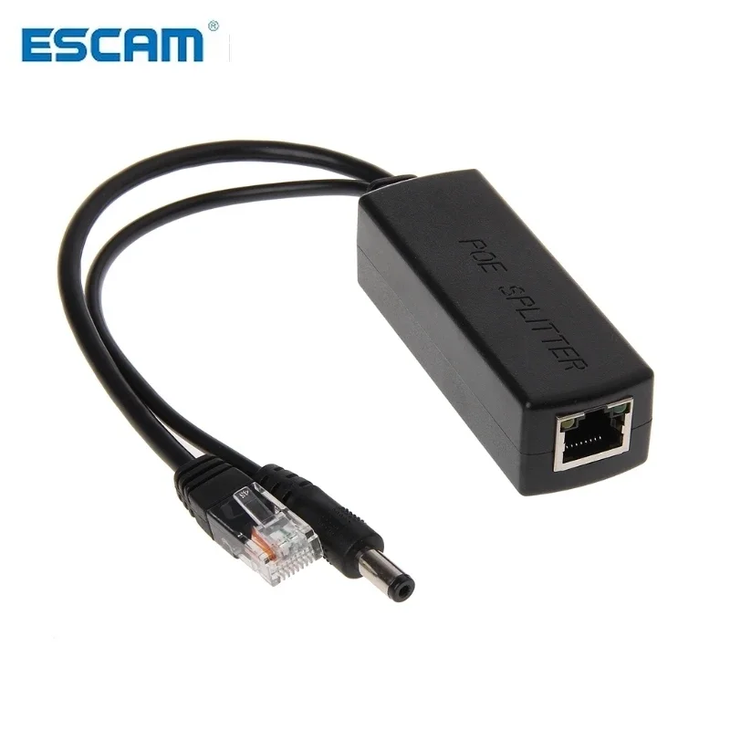 ESCAM 10/100M IEEE802.3at/af محول الطاقة عبر إيثرنت PoE لكاميرا IP 80x27x22mm/3.15x1.06x0.87in