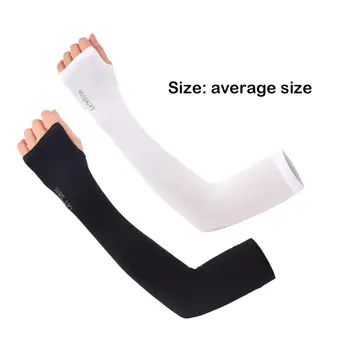 1 çift Unisex yaz buz ipek soğutma kol kollu kapak açık spor koşu balıkçılık bisiklet sürüş UV güneş korumalı eldiven