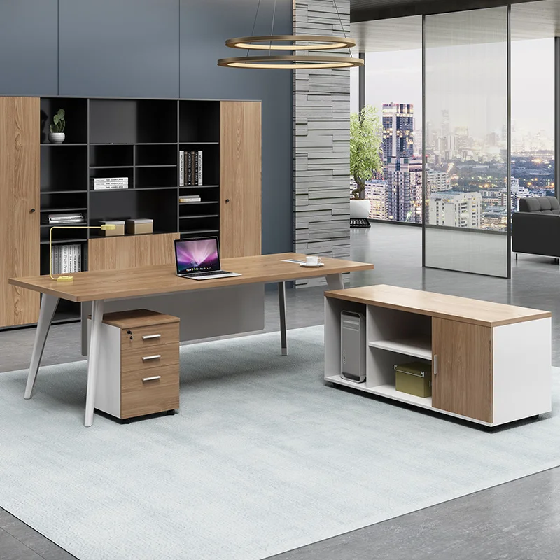 

Boss office desk and chair combination simple modern president single large class manager supervisor desk office furniture