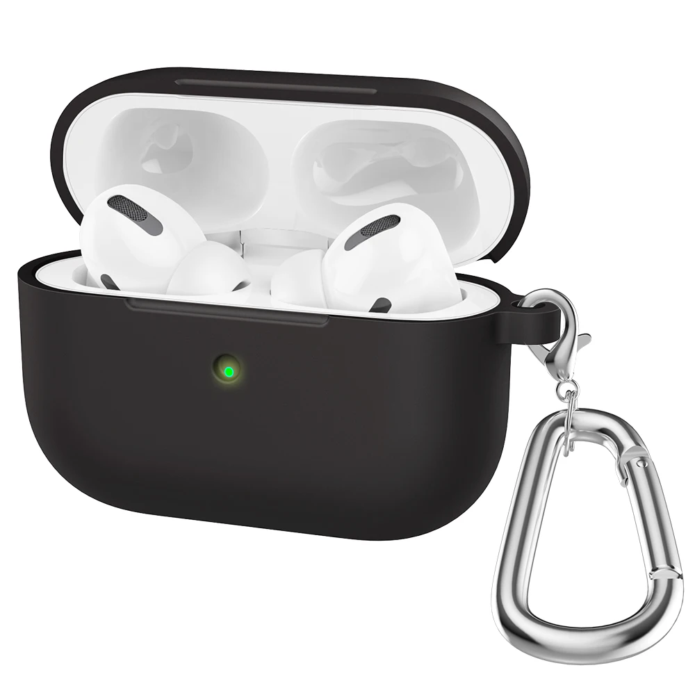 Silikonowe etui na apple Airpods Pro etui hak Bluetooth etui do airpod pro Air Pods Pro 1 akcesoria do słuchawek skóra