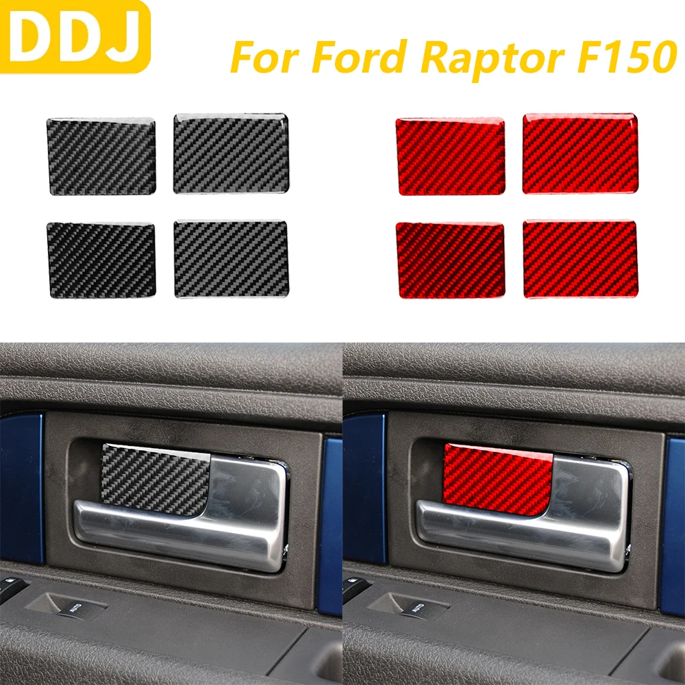 

Для Ford Raptor F150 2009 2010 2011 2012 2013 2014 внутренняя дверная чаша из углеродного волокна, декоративная крышка, автомобильные аксессуары, наклейка