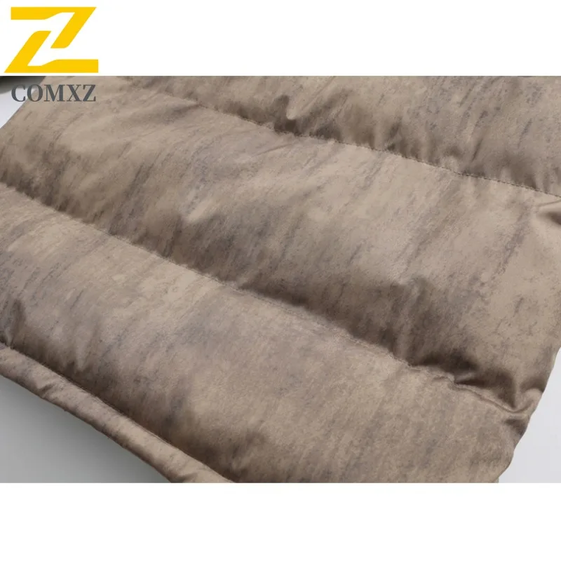 COMXZ Padding Coat Stand Collar Splicing Camping Lightweight Parka Loose Hiking Windproof Cold Protection Winter Trench Coat