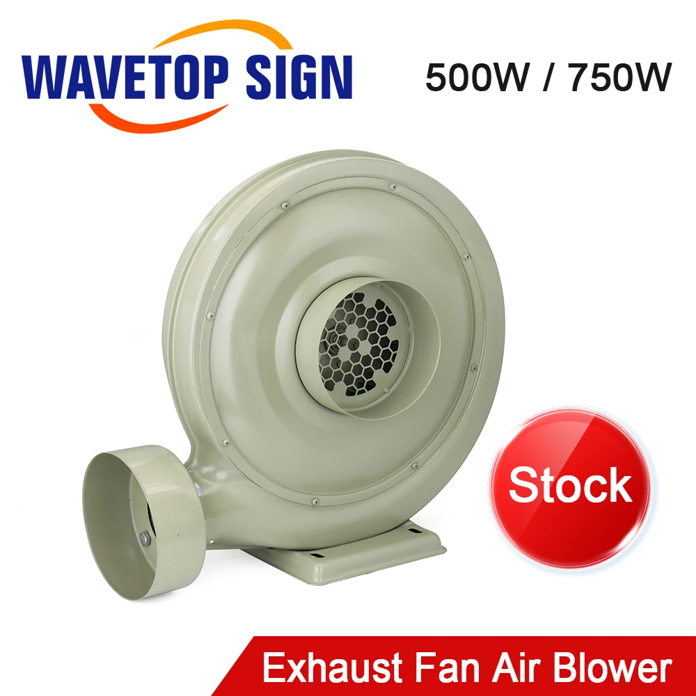 

Вентилятор центробежный WaveTopSign 550W 750W 220V 380V для лазерных гравировальных и режущих станков Co2, низкий уровень шума